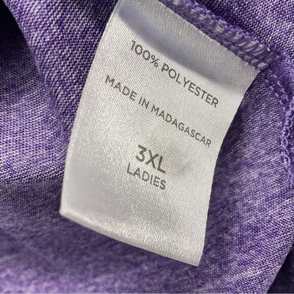 Sport-Tek Graphic Inspirational T-Shirt Women's Size 3XL Purple/Gray Pullover - Picture 4 of 6